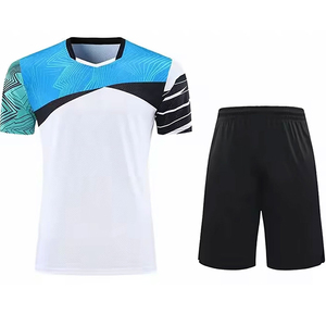 New Custom Private Label <b>Tennis</b> Uniform Quick Dry Unisex Badminton Shirt Shorts Breathable <b>Table</b> <b>Tennis</b> Uniform Polyester - Product Image 1