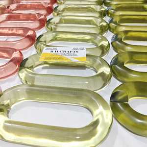 Eslabones de Cadena de Resina Personalizados para Decoración del Hogar - Tema de Amor, Tamaño Grande, Transparentes y Multicolores - Product Image 5
