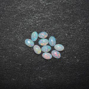 หินโอปอลสีรุ้งธรรมชาติขนาด6มม. 8มม. โอปอลทรงแบนเรียบรูปวงรีทรงแบนเรียบขายส่งโดยไม่ต้องเสียภาษี - Product Image 3