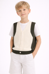 <span class=keywords><strong>Chaleco</strong></span> para niños, suéter de punto, Chaqueta de algodón de otoño para bebé, <span class=keywords><strong>chaleco</strong></span> sin mangas para niños y niñas, cárdigan suave para niños - Product Image 5