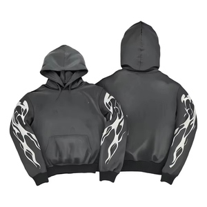 Sudadera con capucha extragrande con estampado personalizado Glory, lavado ácido, calidad premium, hombros caídos, para ropa urbana OEM - Product Image 6