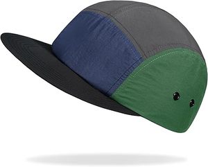 Casquette de baseball unisexe 6 panneaux ajustée à visière plate en jean décontracté, maille respirante, nylon imperméable, broderie 3D, pour printemps et été - Product Image 5