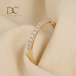 Bague en or massif 10 carats avec diamant de laboratoire taille brillant rond, bijoux fins pour femme, certifiée IGI, alliance de luxe pour mariage et soirée - Product Image 2