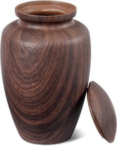 Brown Classic Deer Art Cremation <b>Urn</b> for Adult Ashes Funeral Memorial with Decorative <b>Large</b> Aluminium Classic <b>Urn</b> Velvet Bag - Product Image 3