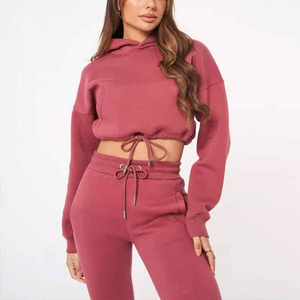 Custom <b>Women</b> <b>Thermal</b> Tracksuit Set with Brushed Inner Sweatshirt and Matching Pants for Cold Weather Exercise and Winter Casual - Product Image 5