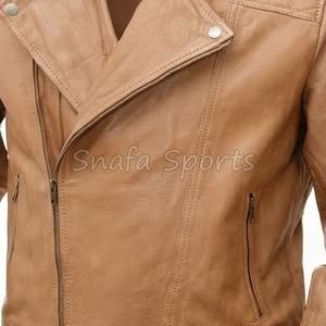 Hot Sale High Quality Casual Fashion Men's Leather <b>Jacket</b> For Biker Custom Slim <b>Jackets</b> For Sale In Low Price - Product Image 3