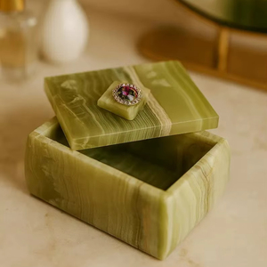 Boîte en résine de haute qualité, boîte artisanale de luxe, boîte décorative de table, à utiliser pour les bijoux, les boucles d'oreilles, le rouge à lèvres, prix de gros pour femmes - Product Image 1