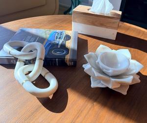 Chaîne décorative en bois pour la maison, carrée et ronde, avec maillons sculptés à la main, style ferme, artisanat en bois - Product Image 3