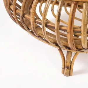 Panier de rangement artisanal en bambou naturel avec poignée et pieds, panier décoratif pour fruits et fleurs, pour la maison, l'hôtel, la décoration de restaurant - Product Image 5