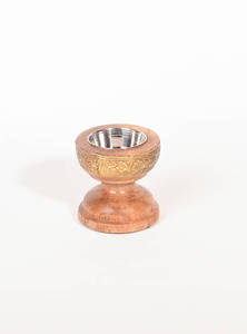 Brûleur d'encens en bois de santal fait main avec insert métallique, usage religieux, support décoratif en bois toutes saisons - Product Image 3
