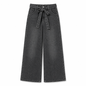 Jean en denim ample pour femme, coupe décontractée, taille haute, bleu, écologique, lavable, style vintage streetwear, vente en gros ODM - Product Image 2
