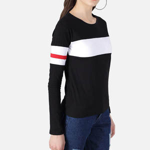 T-shirt décontracté à manches longues et col rond pour femme, couleur jaune moutarde, tissu polaire, coupe régulière, respirant, couleur unie pour l'hiver - Product Image 2