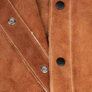 Veste de soudage haute performance, résistante à l'abrasion, en cuir de vachette pleine fleur, vêtements de travail pour soudeurs - Product Image 2