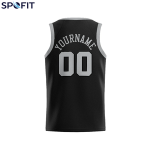 Ensemble de maillots de basket personnalisés pour hommes, vente en gros, impression numérique vierge, logo, 100 % polyester, séchage rapide, sans manches - Product Image 6