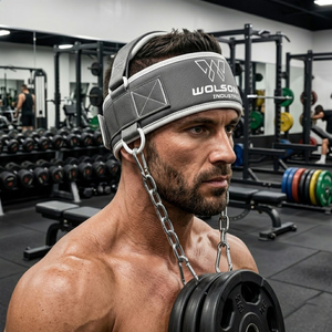 Reinforced Adjustable Non-Slip Neck <b>Training</b> <b>Head</b> Harness for Professional Fitness Bodybuilding Workout Performance Unisex - Product Image 3