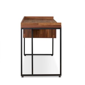 Scrivania per Computer Sara in Noce e Finitura Nera Sabbiata, Elegante Scrivania con Finitura Raffinata - Product Image 5