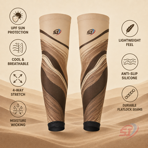Calentadores de Brazo Personalizados para Ciclismo para Hombre, Protección UV, Transpirables, de Seda Helada, Antideslizantes, 80g, OEM ODM, Venta al por Mayor - Product Image 4
