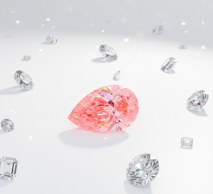 Bijoux Luxira certifiés IGI LG729578661, diamant CVD rose vif fantaisie de 1,40 carat, taille poire brillante, VVS2, cultivé en laboratoire - Product Image 1