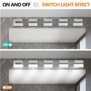 Moderna Lampada da Bagno a 5 Luci LED per Specchio, Illuminazione da Parete per Bagno - Product Image 6