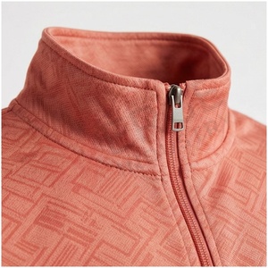 Ensemble de survêtement corail pour homme, manches longues, col montant, fermeture éclair sur le devant, couleur unie, respirant, coupe décontractée, pour l'automne - Product Image 4