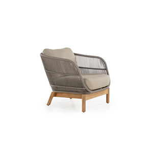 Sofá de Jardín COVE de Alta Gama, Diseño Minimalista en Teca y Ratán, Ideal para Proyectos de Villas - Product Image 4
