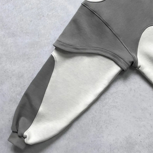 Custom Premium Oversized Panel <b>Work</b> Hoodie Heavy Wight 100% Cotton <b>Fleece</b> Top Quality Knitted Pullover Hoodie For Unisex - Product Image 6
