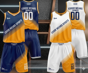 Uniforme de Baloncesto Sublimado de Diseño Nuevo al por Mayor para Niños y Jóvenes, Jersey de Baloncesto Reversible Personalizado de Talla Grande - Product Image 1