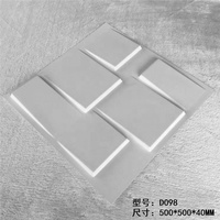 Panel de Pared 3D Geométrico Blanco de PVC, Resistente al Agua y al Fuego, para Decoración de Interiores de Sala de Estar, Dormitorio y Hogar, Precio de Fábrica