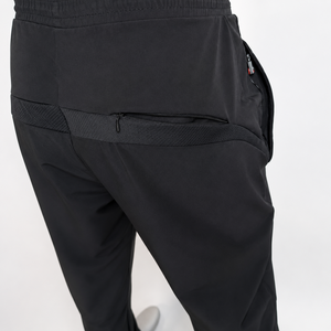Unisex <b>Black</b> Eco-Friendly Lightweight <b>Jogger</b> Pants Elastic Waist Drawstring Trousers Elastic Cuff Casual Sportswear <b>Plain</b> Dyed - Product Image 3