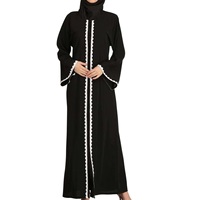 Robe Abaya Musulmane Longue Chic et Modeste de Haute Qualité en Polyethersulfone, Anti-Plis et Respirante, Longueur Cheville, Vente en Gros