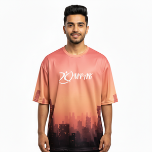 เสื้อยืดโอเวอร์ไซส์สไตล์สตรีทแวร์สำหรับผู้ชาย พิมพ์ลายแบบซับลิเมชั่น ลำลอง ใส่ได้ทุกวัน ทันสมัย - Product Image 1