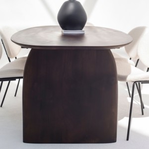 โต๊ะอาหารรูปไข่ของ Vandana Zentrix altis พร้อมดีไซน์ไม้ร่วมสมัยทำด้วยมือ - Product Image 2