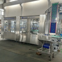 Machine de remplissage automatique de jus et de boissons liquides, ligne de remplissage et de bouchage de bouteilles en verre pour petite usine d'embouteillage