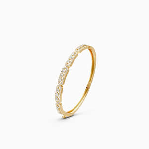 JEWELLERY PLANET Pulsera Unisex Clásica con Pavé de Diamantes Cultivados en Laboratorio de 0.28 Ct, Certificados por IGI, Chapada en Oro de 18K, Oro Amarillo y Blanco de 9K - Product Image 3