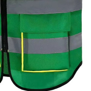 Gilet de sécurité réfléchissant haute visibilité à marque privée, classe 1 ANSI, classe 2 EN ISO, avec éclairage LED, vêtements de travail professionnels pour la construction - Product Image 6