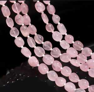 Cuentas de Cuarzo Rosa Natural Pulidas y Rodadas, Color Rosa Claro, para Joyería, Venta al Por Mayor, Piedras Preciosas Certificadas por IGI, B2B - Product Image 4