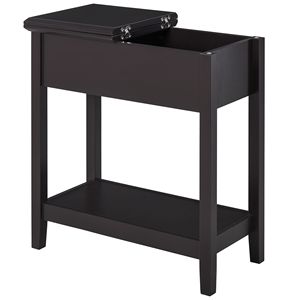 Tavolino da Caffè Robusto ed Ecologico con Coperchio Ribaltabile, Cerniera e Ripiano Inferiore per Soggiorno - Product Image 1