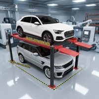 Élévateurs de Voitures pour Garage Domestique, Élévateur Hydraulique Portable à 4 Poteaux, Équipement d'Entretien Automobile pour Garage, Élévateur de Véhicules