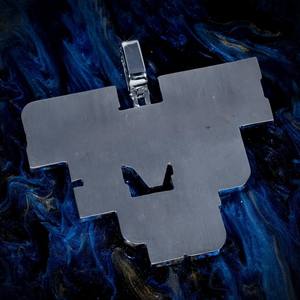 Colgante de Plata de Ley 925 con Nombre, Diseño Baguette VVS D Moissanite, Engaste de Garra, Joyería Personalizada para Raperos, Estilo Bling Bling, a la Moda - Product Image 2