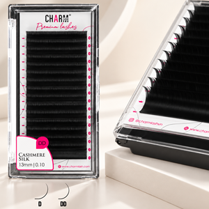 Charmlash - Extensiones de Pestañas de Marca Privada, Suministros para Extensiones de Pestañas al por Mayor, Bandejas de Pestañas de Cachemira Mate con Curvatura J, B, C, CC, D, DD, L - Product Image 1