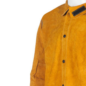 Veste de soudage professionnelle, équipement de protection avec ajustement réglable, veste de soudage en cuir et coton, vêtements de sécurité. - Product Image 4