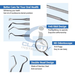 Kit d'outils d'hygiène dentaire, grattoir à tartre dentaire, détartreur, équipement dentaire, éliminateur de plaque dentaire, outil de nettoyage des dents, soin buccal, CE - Product Image 4
