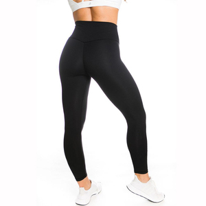 Leggings de sport pour femme White Bird Express, taille mi-haute, noirs, en polyester, séchage rapide, extensibles, pour yoga, course à pied, entraînement, fitness, activewear, coupe intégrale - Product Image 1