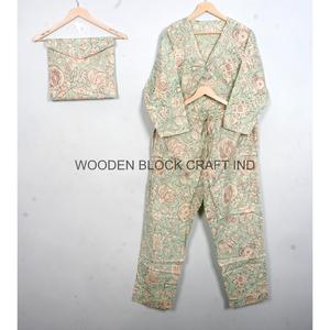 Conjunto de Pijama Unisex de Manga Larga con Cuello en V, 100% Algodón Suave, Estampado Digital, para Otoño, Primavera y Todas las Temporadas - Product Image 2