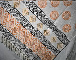 Manta Decorativa Grande con Estampado Floral, 100% Algodón Ecológico, Hecha a Mano en India, con Estampado a Bloque, para Sofá, para Todas las Estaciones, Orgánica - Product Image 5