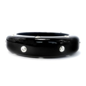 Bracelet manchette tendance en acrylique bleu de qualité supérieure avec clous plaqués or, bijou unisexe pour femme, idéal pour les mariages et les fêtes - Product Image 5