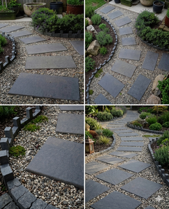 Dalles de basalte naturel découpées sur mesure, antidérapantes, flammées et martelées, pour allées et projets de paysagisme modernes - Product Image 2
