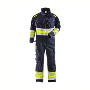 Uniforme de seguridad antiestático y antiflama de alta visibilidad para hombre, overol reflectante de seguridad, ropa de trabajo industrial de manga larga, mono. - Product Image 2