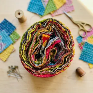 High Quality Kantha Scrap <b>Strips</b> Made from Recycled 2" Cotton <b>Fabric</b> Sewing Craft DIY Home Decor Textile Art Bag Making Projects - Product Image 4