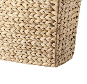 Custom Hand Made Woven Water Hyacinth Basket Elegant Rectangular Storage <b>Container</b> Eco Friendly Decorative Basket Export - Product Image 3